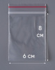 Пакет с замком Zip-Lock (Зип лок), сверхпрочный, 6х8 см, 60 мкм, 100 шт.