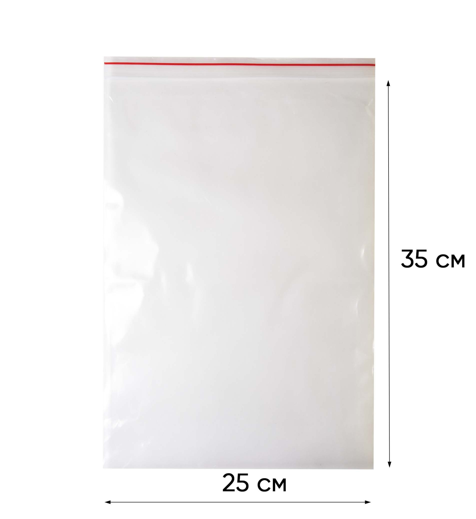 Пакет с замком Zip-Lock (Зип лок), 25х35 см, ультрапрочный, 100 мкм, 100 шт.