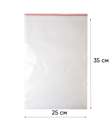 Пакет с замком Zip-Lock (Зип лок), 25х35 см, ультрапрочный, 100 мкм, 100 шт.
