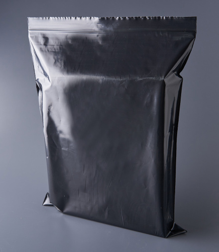 Пакет с замком Zip-Lock (Зип лок), 25х30 см, сверхпрочный, 60 мкм, черный металлик, 200 шт.