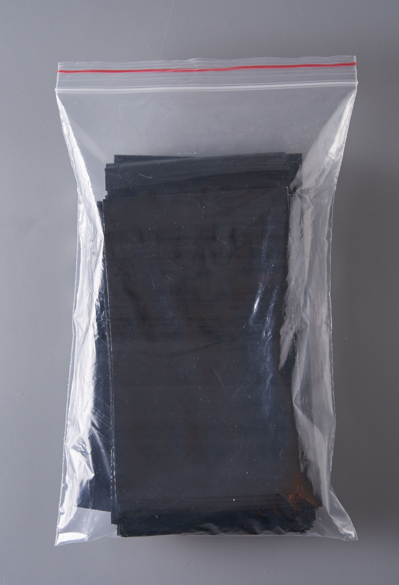 Пакет с замком Zip-Lock (Зип лок), 12х17 см, сверхпрочный, 60 мкм, черный металлик, 500 шт.