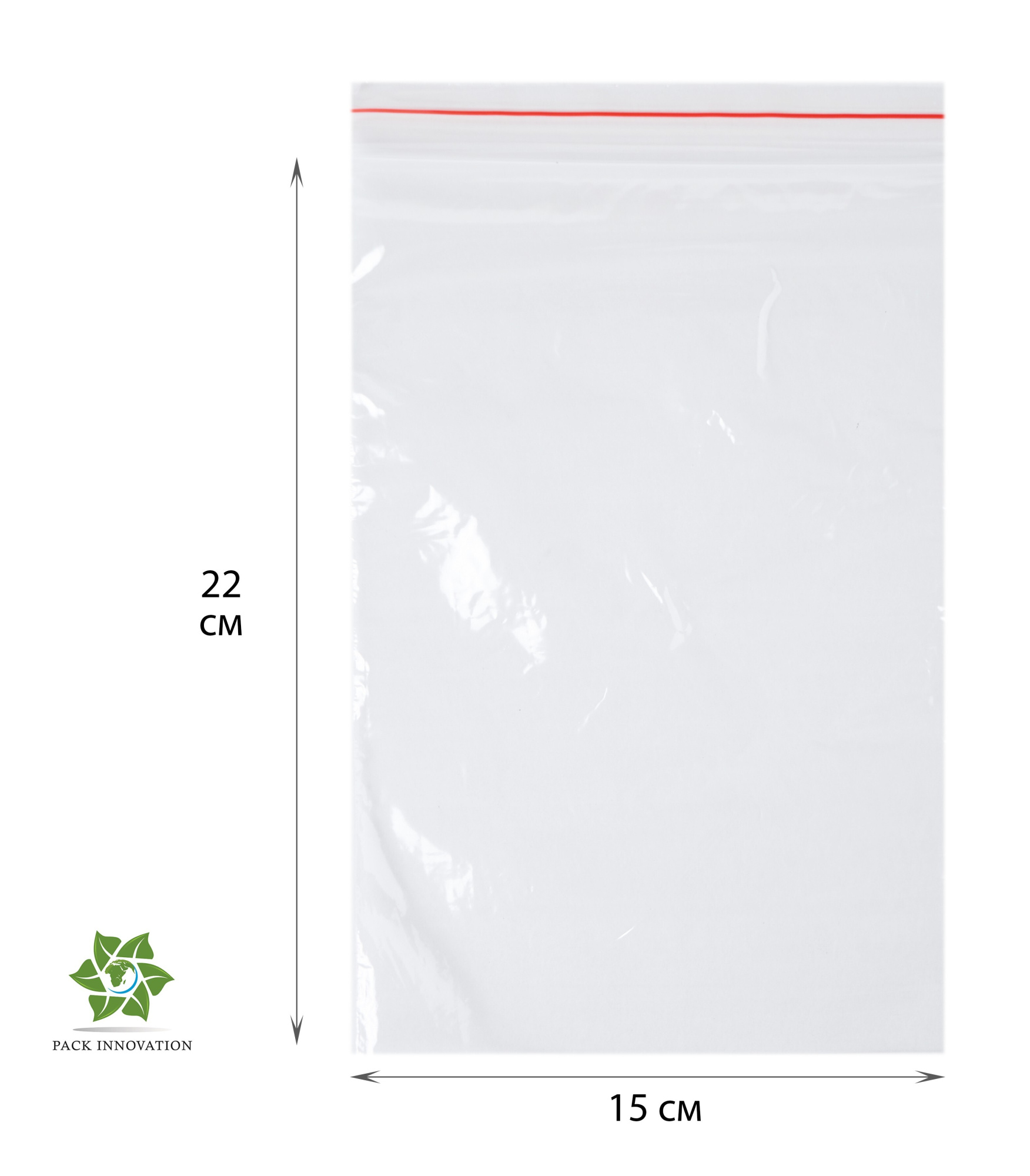 Пакет с замком Zip-Lock (Зип лок), 15х22 см, 35 мкм, 1 000 шт.