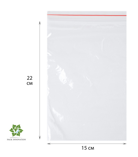 Пакет с замком Zip-Lock (Зип лок), 15х22 см, 35 мкм, 1 000 шт.