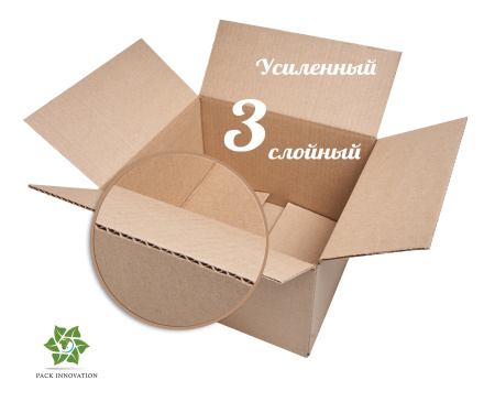 Коробка картонная, 25х22х15,5 см, Объем 8,5 л, 60 шт. (Гофрокороб, 250х220х155 мм )