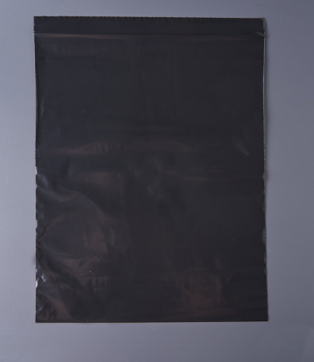 Пакет с замком Zip-Lock (Зип лок), 25х30 см, сверхпрочный, 60 мкм, черный металлик, 1000 шт.