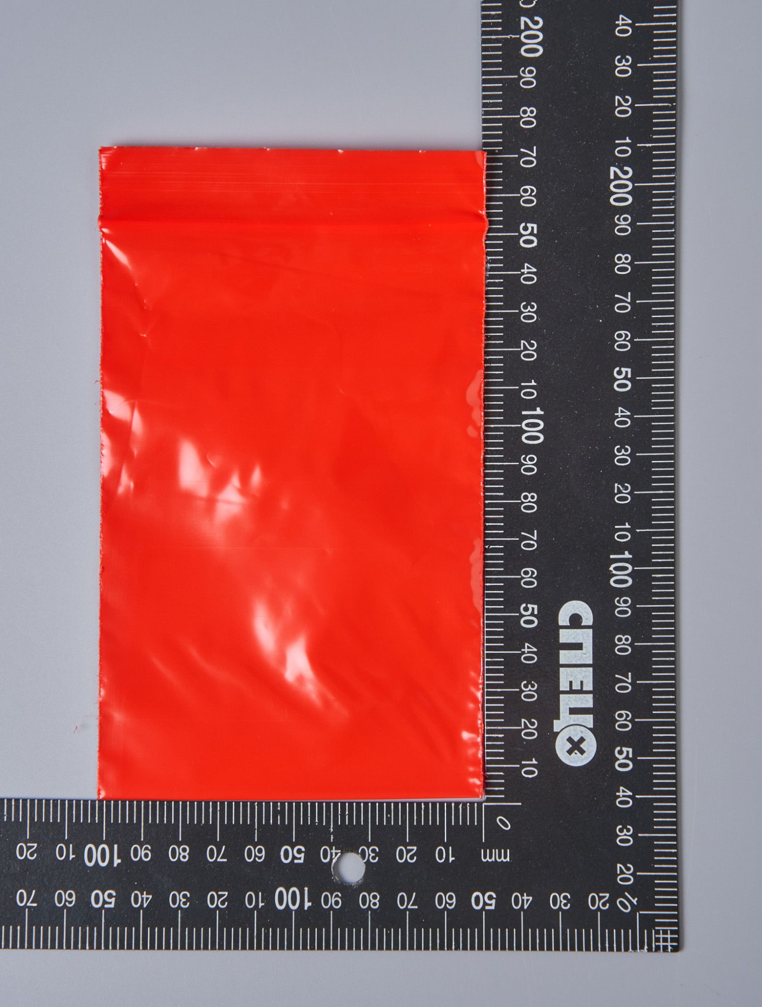 Пакет с замком Zip-Lock (Зип лок), 10х15 см, сверхпрочный, 60 мкм, красный, 200 шт.