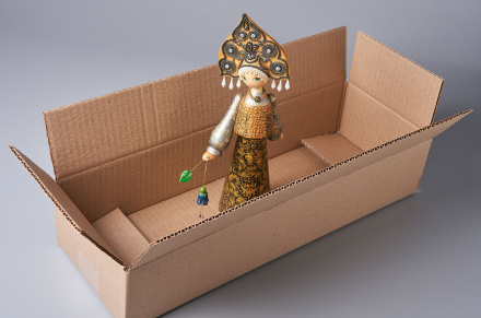 Коробка картонная, 46х16х9 см, объем 6,6 л, 100 шт. (Гофрокороб, 460х160х90 мм )